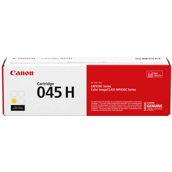 Canon 045HY Yellow High Capacity Toner Cartridge (Original)