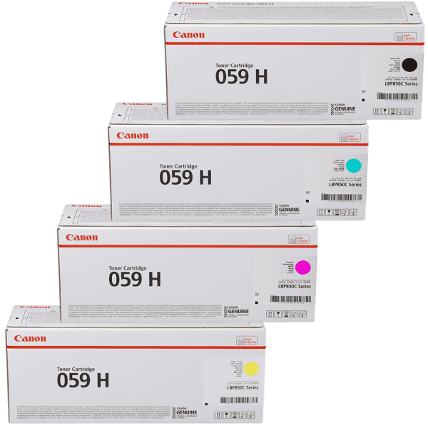 Canon 059H Black and Colour High Capacity Toner Cartridge 4 Pack (Original)