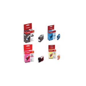 Canon BCI-3e BK/C/M/Y Original Black & Colour Ink Cartridge 4 Pack