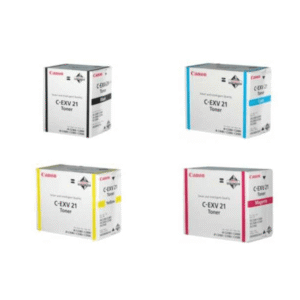 Canon C-EXV21 (BK/C/M/Y) Original Black & Colour Toner Cartridge Multipack