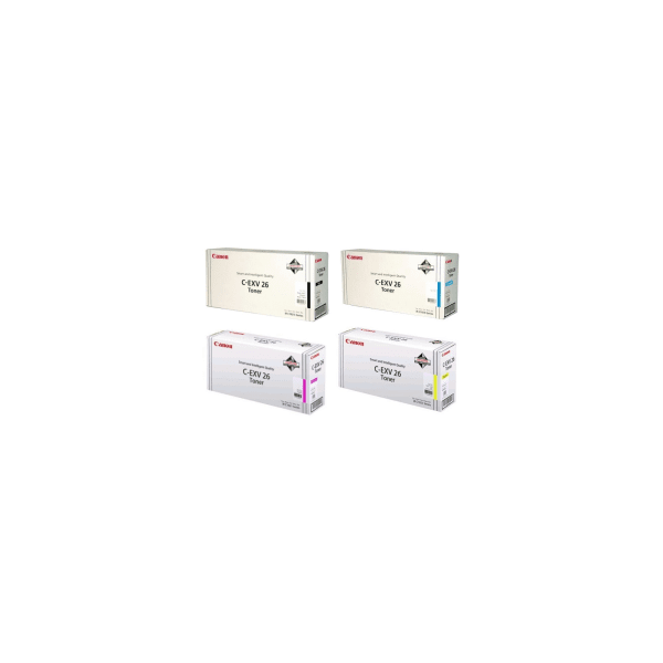 Canon C-EXV26 (BK/C/M/Y) Original Black & Colour Toner Cartridge Multipack