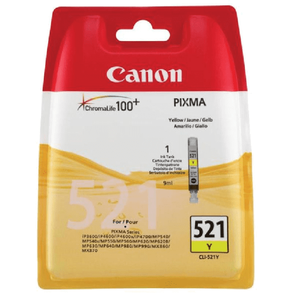 Canon CLI-521Y Yellow Ink Cartridge (Original)