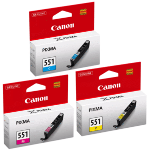Canon CLI-551 C/M/Y Original Colour Ink Cartridge 3 Pack
