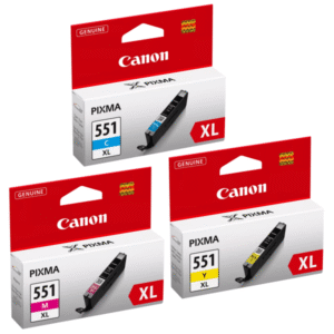 Canon CLI-551XL C/M/Y Original High Capacity Colour Ink Cartridge 3 Pack