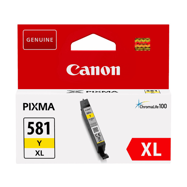 Canon CLI-581Y XL Yellow High Capacity Ink Cartridge (Original)