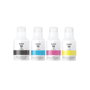 Canon GI-56 Black and Colour Ink Bottle 4 Pack (Original)
