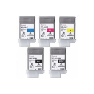 Canon PFI-102 (BK/MBK/C/M/Y) Original Black & Colour Ink Cartridge 5 Pack