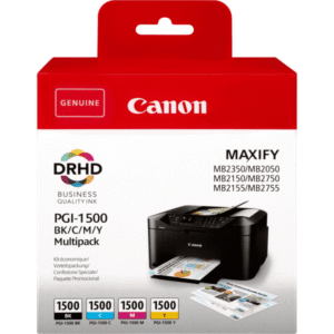 Canon PGI-1500 (9218B005) Original Black & Colour Ink Cartridge 4 Pack
