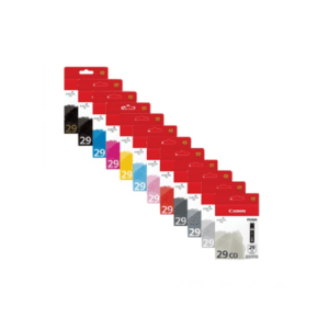 Canon PGI-29 (MBK/PBK/DGY/GY/LGY/C/M/Y/PC/PM/R/CO) Original Black & Colour Ink Cartridge 12 Pack