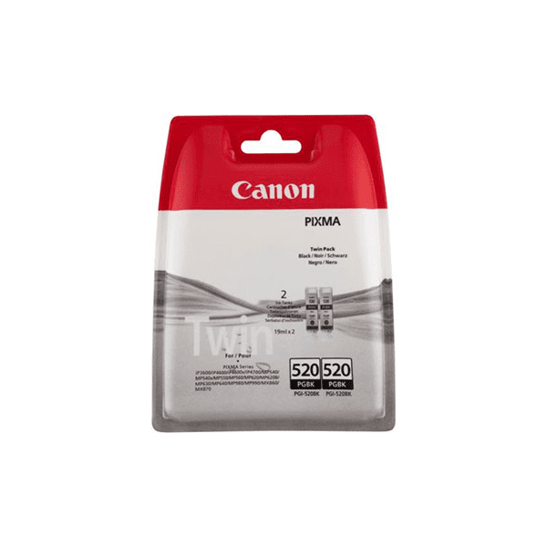 Canon PGI-520BK (2932B012) Original Black Ink Cartridge Twin Pack