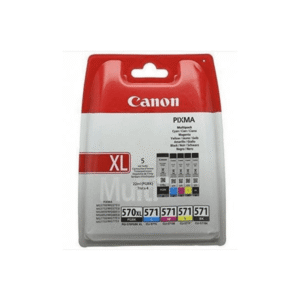 Canon PGI-570XLPGBK / CLI 571 BK/C/M/Y (0318C008) Original Black High Capacity & Colour Standard Capacity 5 Pack