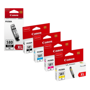 Canon PGI-580PGBKXL, CLI-581XL BK/C/M/Y Original High Capacity Black & Colour Ink Cartridge 5 Pack