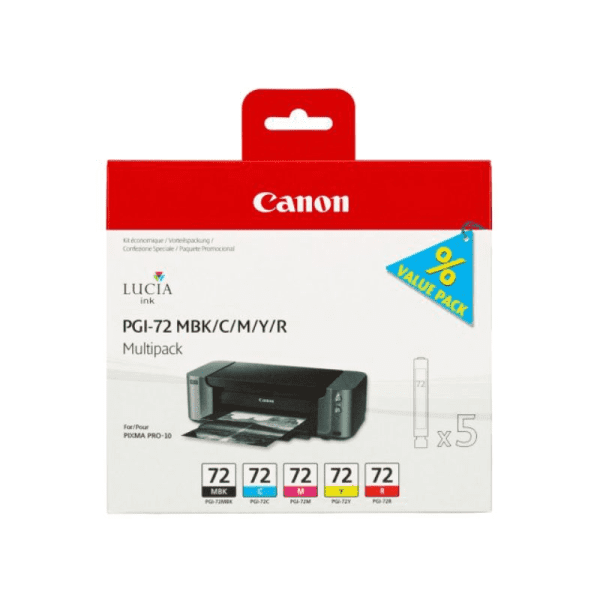 Canon PGI-72 (6402B009) Original Black & Colour Ink Cartridge 5 Pack
