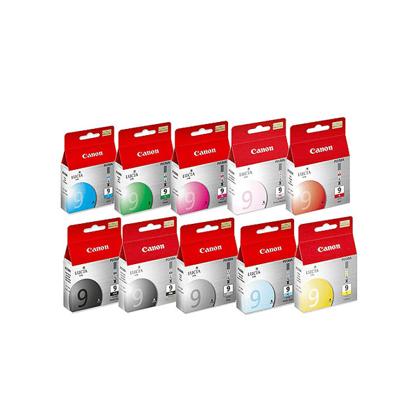 Canon PGI-9 (PBK/C/M/Y/GY/MBK/PC/PM/R/G) Original Ink Cartridge 10 Pack