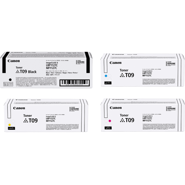 Canon T09 (BK/C/M/Y) Original Black and Colour Toner Cartridge 4 Pack