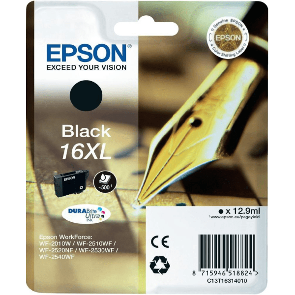 Epson 16XL Black Ink High Capacity Cartridge (Original)