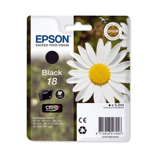 Epson 18 Black Ink Cartridge (Original)