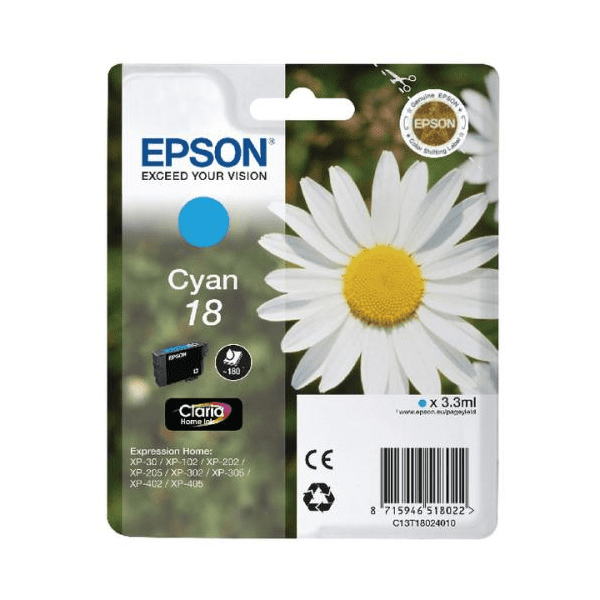 Epson 18 Cyan Ink Cartridge (Original)