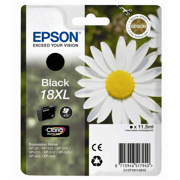 Epson 18XL Black Ink High Capacity Cartridge (Original)