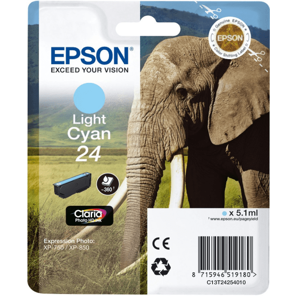 Epson 24 Light Cyan Ink Cartridge (Original)
