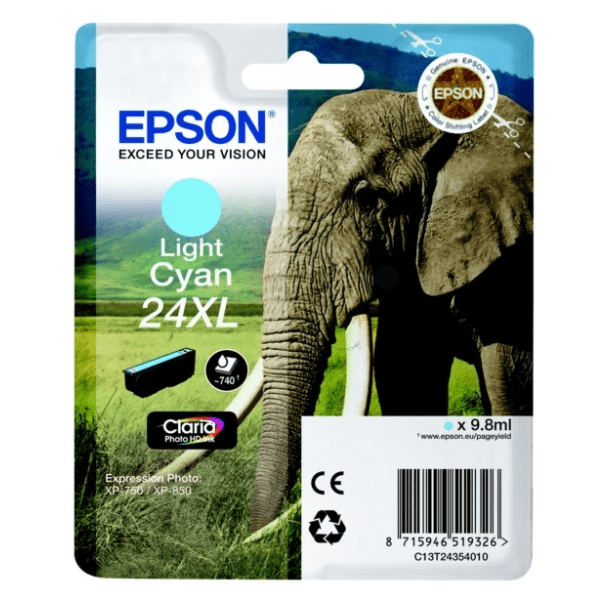 Epson 24XL Light Cyan High Capacity Ink Cartridge (Original)