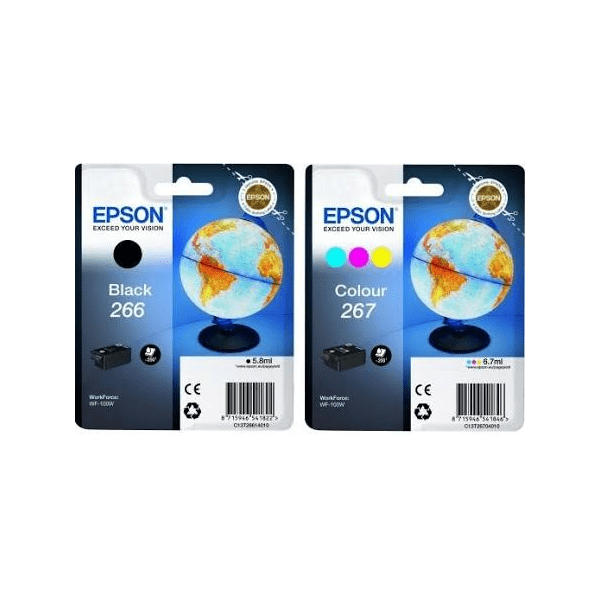 Epson 266 / 267 Original Black & Colour Ink Cartridge 2 Pack