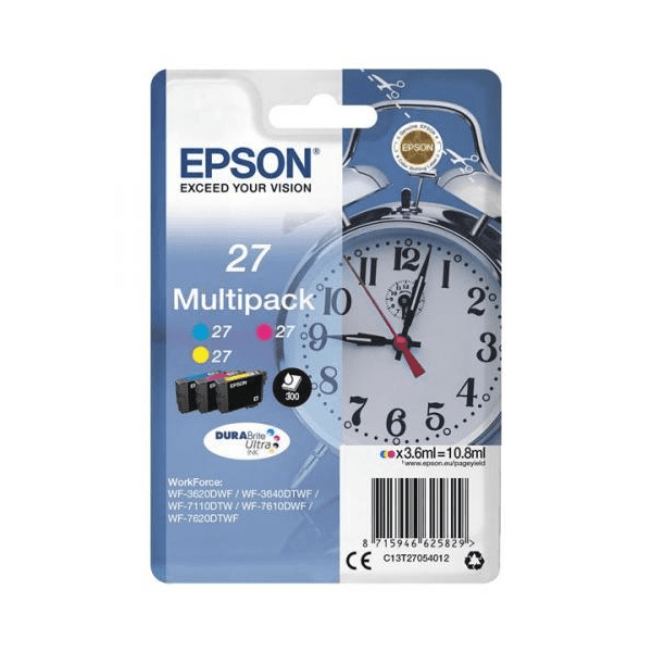 Epson 27 C/M/Y Colour Ink Cartridge Multipack (Original)
