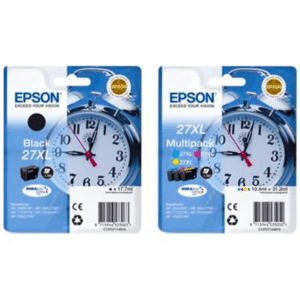 Epson 27XL (BK/C/M/Y) Black & Colour High Capacity Ink Cartridge Multipack (Original)