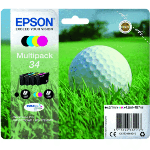 Epson 34 Black & Colour Ink Cartridge 4 Pack (Original)