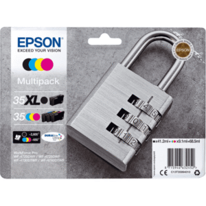 Epson 35XL / 35 (C13T35994010) Original High Capacity Black & Standard Capacity Colour Ink Cartridge 4 Pack
