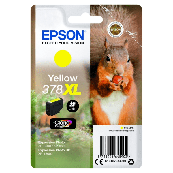 Epson 378XL Yellow Ink High Capacity Cartridge (Original)