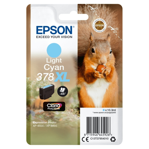 Epson 378XL Light Cyan Ink High Capacity Cartridge (Original)