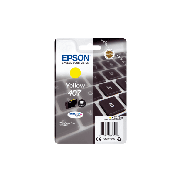 Epson 407 Yellow Ink Cartridge (Original)