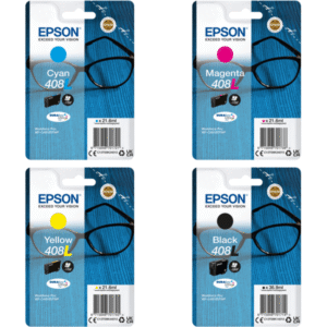 Epson 408L Black and Colour High Capacity Ink Cartridge 4 Pack (Original)