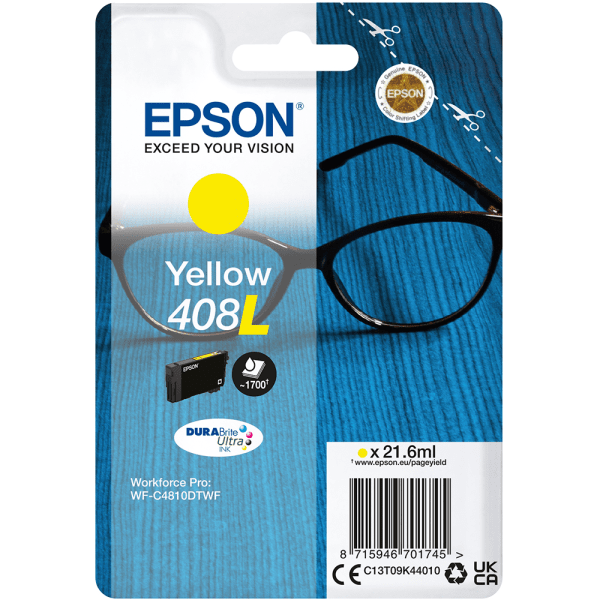 Epson 408L Yellow High Capacity Ink Cartridge (Original)