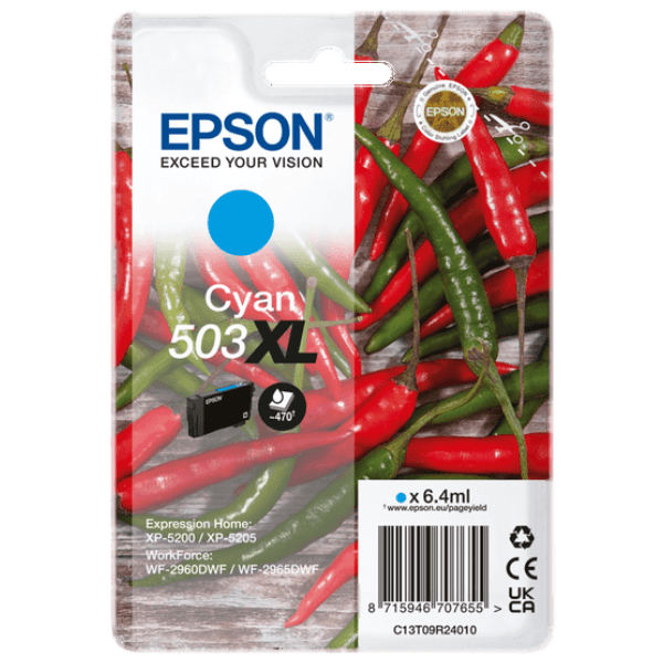 Epson 503XL Cyan Ink High Capacity Cartridge (Original)