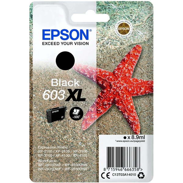 Epson 603XL Black Ink High Capacity Cartridge (Original)