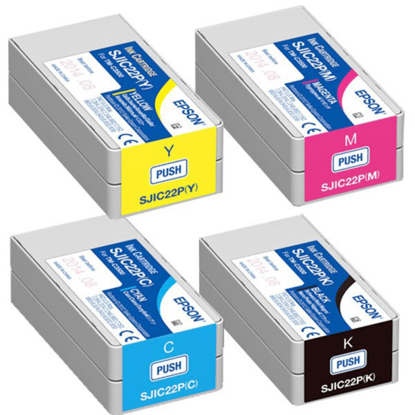 Epson SJIC22P (C33S02060) Original Black & Colour Ink Cartridge 4 Pack