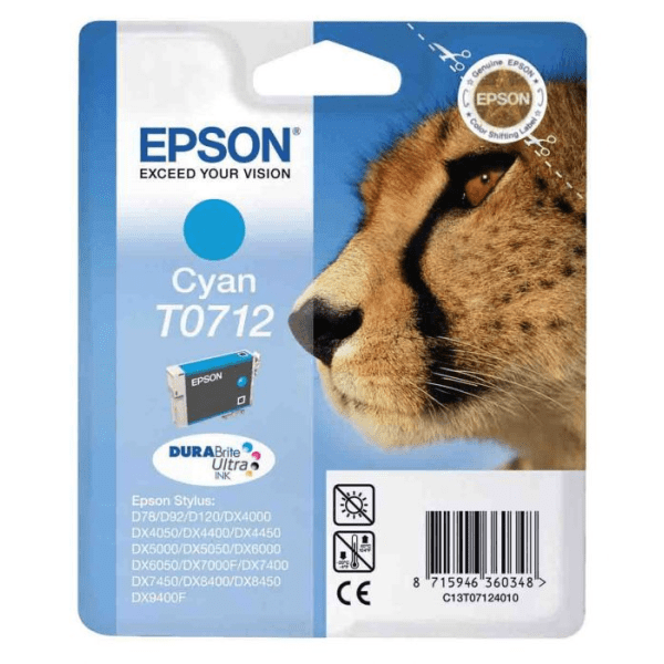 Epson T0712 Cyan Ink Cartridge (Original)
