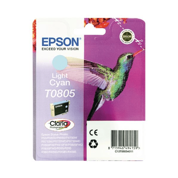Epson T0805 Light Cyan Ink Cartridge (Original)