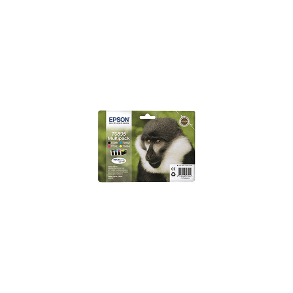 Epson T0895 Black & Colour Ink Cartridge 4 Pack (Original)