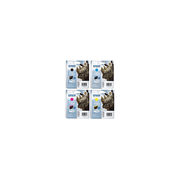 Epson T100 (BK/C/M/Y) Black & Colour Ink Cartridge 4 Pack (Original)