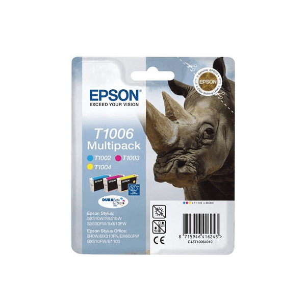 Epson T1006 Colour Ink Cartridge 3 Pack (Original)