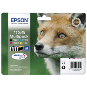 Epson T1285 Black & Colour Ink Cartridge 4 Pack (Original)