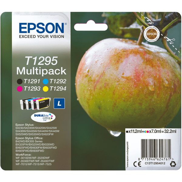 Epson T1295 BK/C/M/Y Ink Cartridge High Capacity Multipack (Original)