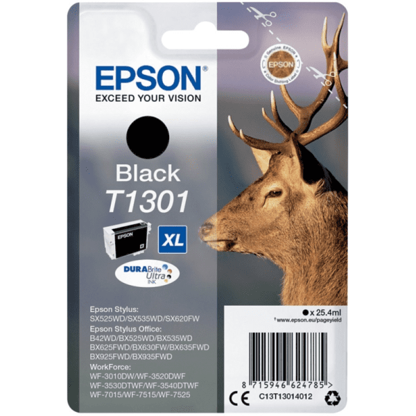 Epson T1301 Black Extra High Capacity Ink Cartridge (Original)