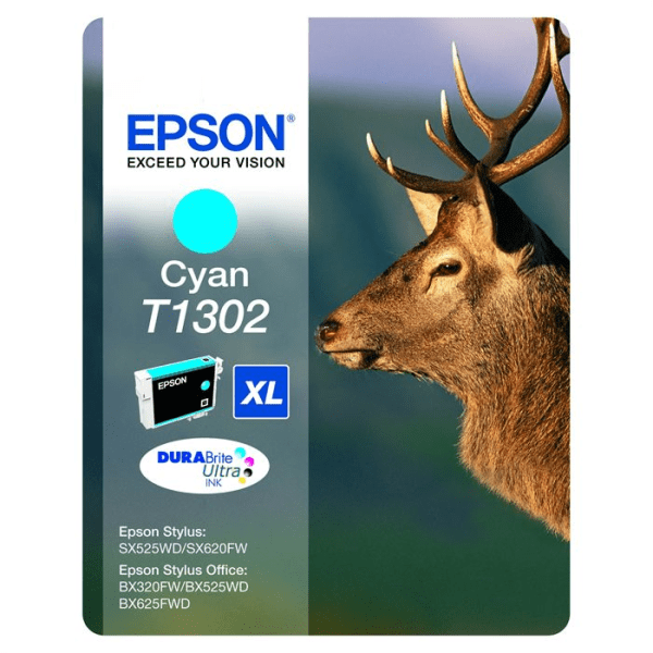 Epson T1302 Cyan Extra High Capacity Ink Cartridge (Original)
