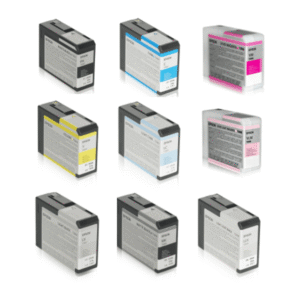Epson T580A (PBK/C/VM/Y/LC/VLM/LBK/MBK/LLBK) Original Black & Colour Ink Cartridge 9 Pack
