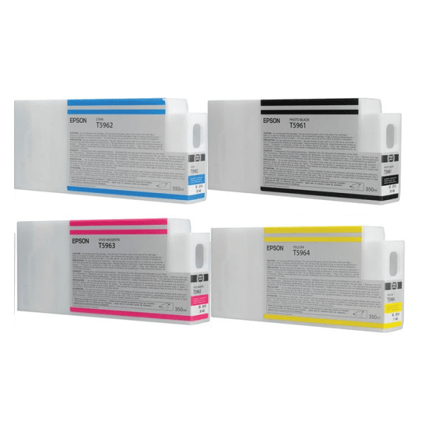 Epson T596 (PBK/C/M/Y) Original Photo Black & Colour Ink Cartridge 4 Pack