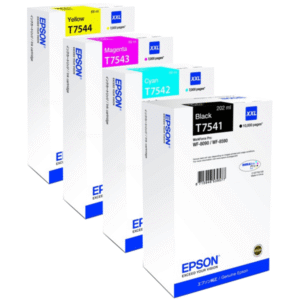 Epson T754 (BK/C/M/Y) Original Extra High Capacity Black & Colour Ink Cartridge 4 Pack